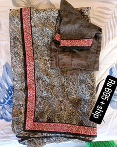 Paisley Print Saree with Blouse