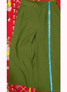 Elegant Olive Green Palazzo Pants