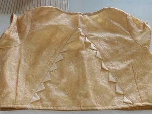 Designer Golden Blouse With Princess Cut
