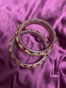 Embellished Red Bangles