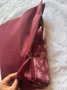 Maroon Floral Design Saree❤️