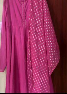 Combo Of Pink And Red Kurta With Duppata