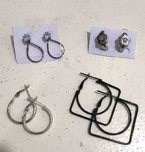 Earrings combo 2+2 stud and hook