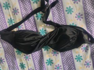 Black Halter Neck Bikini Top