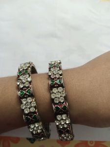 Vintage Rhinestone Bangles - Set of 3