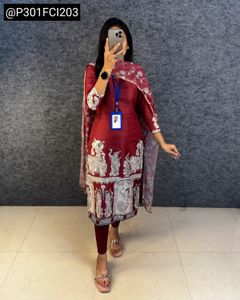 Premium Kota Chex Kalamkari Kurta,Dupatta