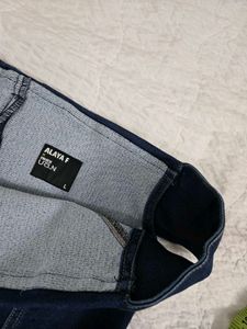 Off-Shoulder Denim Crop Top bust 34