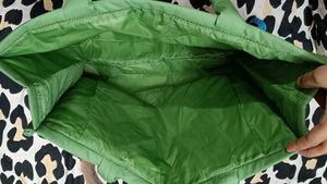 Sephora Quilted Puffy Green Tote Bag