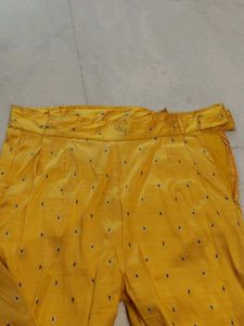 Yellow 💛 Chanderi Palazzo Pant with Suit