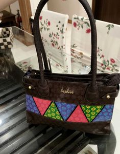 Holii Women Brown Textured Leather Shoulder Bag