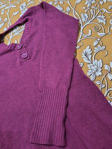 Rose Pink Button Detail Sweater
