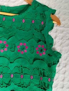 Vibrant Green Lace Dress