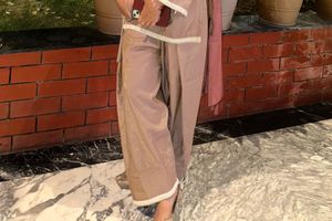 Brown Kurta and Farshi salwar with Dupatta