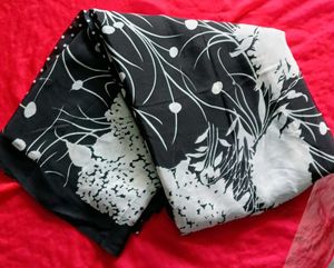 Black & White Floral Fabric