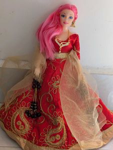 Red Lehenga Choli for Barbie Doll