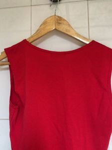 Chic Red Peplum Top