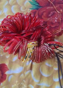 Set of  Glass Bangles with Embellishments