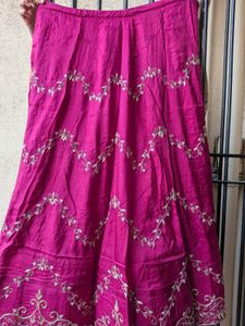 zardosi &amp; beads cherry pink  lehenga choli