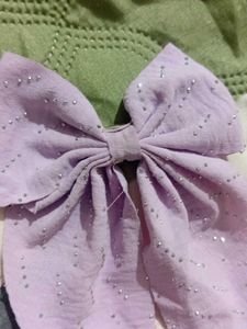 Lavender Sparkle Bow Clip