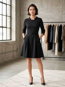 Classic Black A-Line Dress