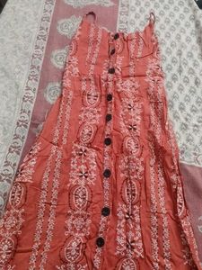Boho Print Button-Front Sundress
