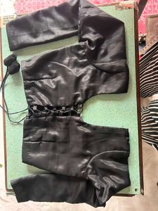 Black Backless Blouse