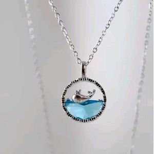 Cute Whale Pendant Necklace *silver*