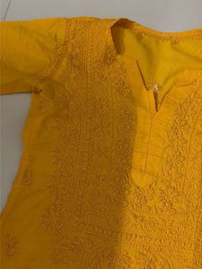 Yellow Chikankari Kurta Set