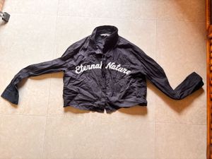 Black "Eternal Nature" Long Sleeve Top