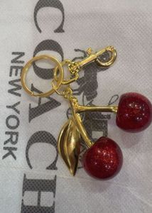 Cherry &amp; Key Keychain