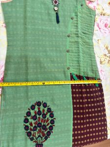 Stylish green and wine kurta