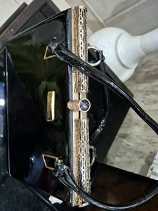Vintage Silver Rose Handbag