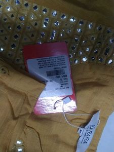 Women's Yellow Kurta with Mirror Work
