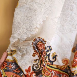 White Floral Skirt