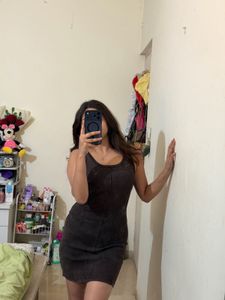 Brown Bodycon Mini Dress