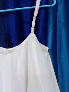 Elegant White Layered Camisole Top
