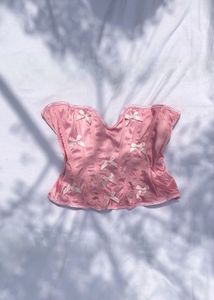Pink Corset Top with Bows