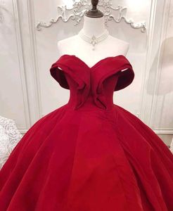 imported ball gown dress princess Red bridal
