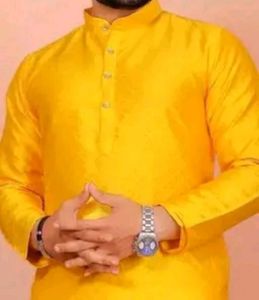 Vibrant Yellow Men's Kurta