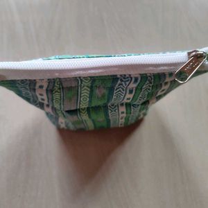 Handmade Green Striped Pouch