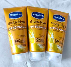 PACK OF 3 VASELINE GLUTA-HYA SPF 50
