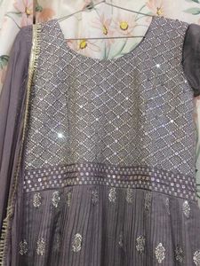 Elegant Sequined Kurta Set with Dupatta