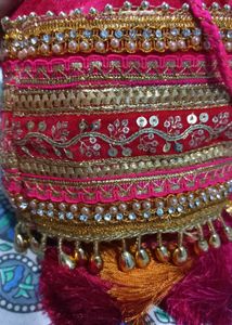 Customized magenta pink Potli bag