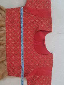 Elegant Red &amp; Gold Maxi Dress