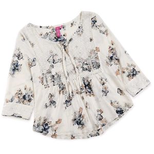 Stylish Floral Print Tunic Top