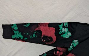 H&amp;M Floral Print Zip Hoodie