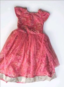 Beautiful Pink Ethnic Festive Frock / Gown for Bab