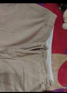 Khaki Wide Leg Trousers