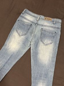 y2k Distressed blue low waist skinny Denim Jeans