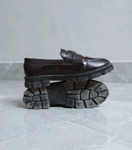 Designer Brown Leather Loafers
